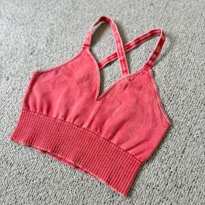 Free People Movement Washed Pink Bra Top M/L